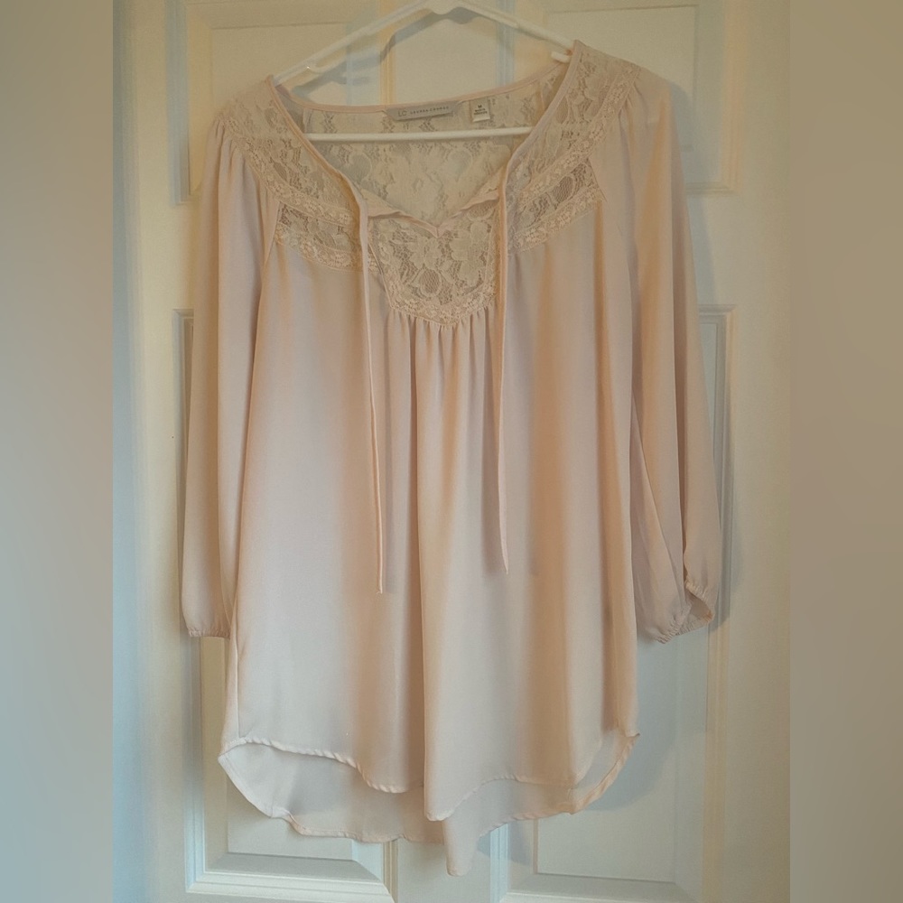 Lauren Conrad Women’s Light Pink Blouse, Size M